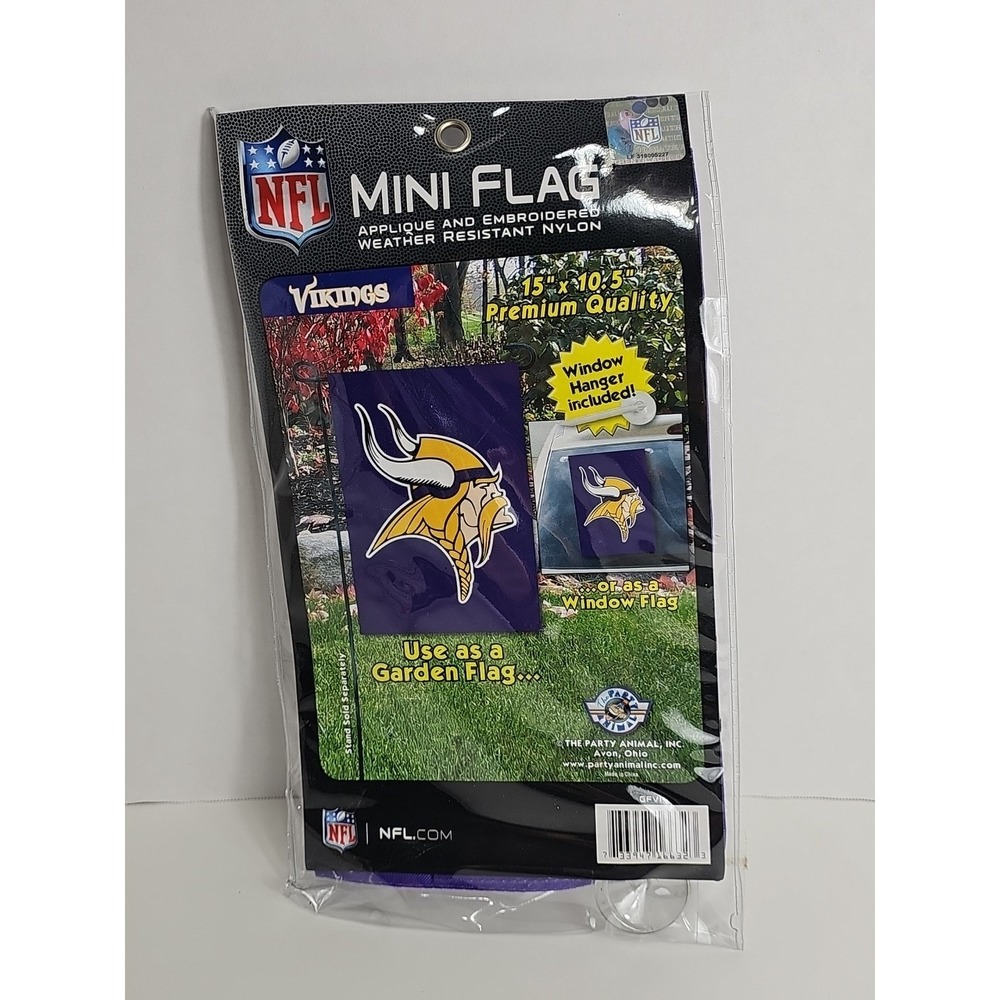 Minnesota Vikings Team Logo Garden / Window Flag by Party Animal Sports‎ 15x10.5